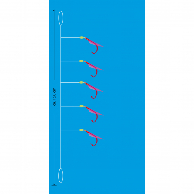 Aquantic Real Skin Vorfach Rig 5 (Pink)