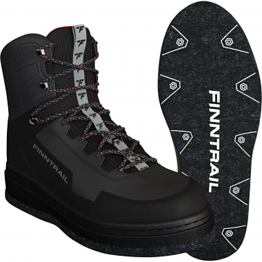 Finntrail Wading Boots Wademan Dark Grey (Felt Sole)