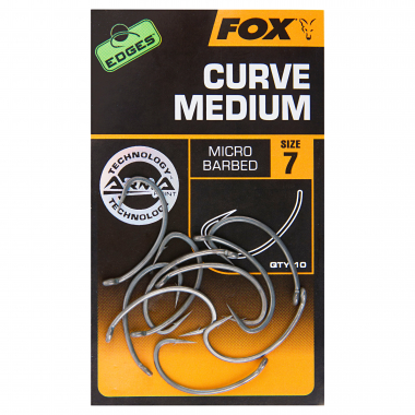 Fox Carp Fishing hooks Edges Curve Medium Hooks X10