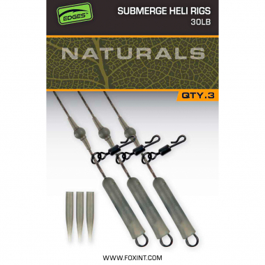 Fox EDGES™ Naturals Submerge Heli Rig Leaders