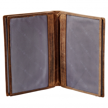 Green Burry Vintage ID Holder 4-Piece ‘Eber’ Leather (Brown)