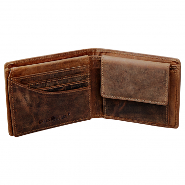 Green Burry Vintage Thigh Pouch 2-Piece ‘Wild Boar’ Leather (Brown)
