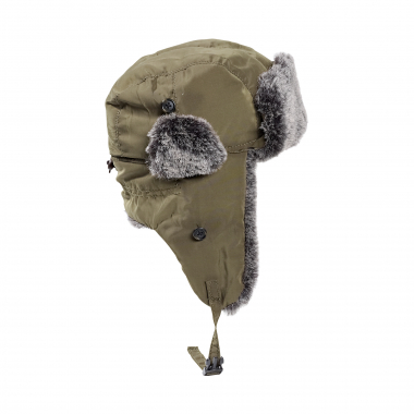 il Lago Prestige Faux Fur Hat Unisex (Olive/Grey)