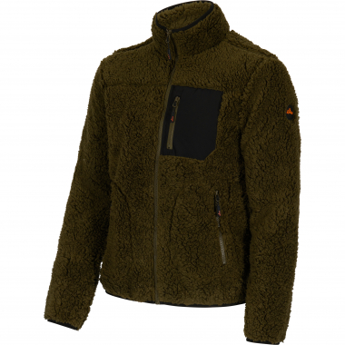 il Lago Prestige Teddy Fleece Jacket Halver Men (Olive/Black)
