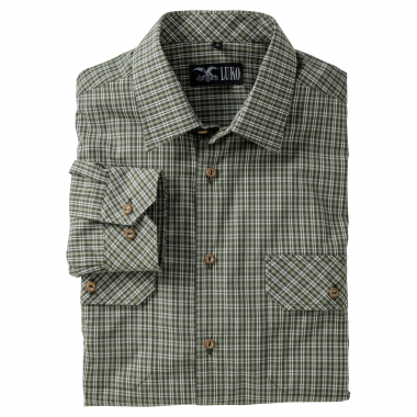 Luko Men's Longsleeve Shirt (green/white-checkered)