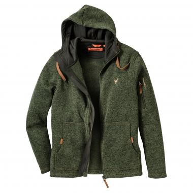 OS Trachten Men's Knitted Fleece Jacket