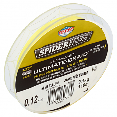 Spiderwire Fishing Line Ultracast 8 Carrier (yellow, 110 m)