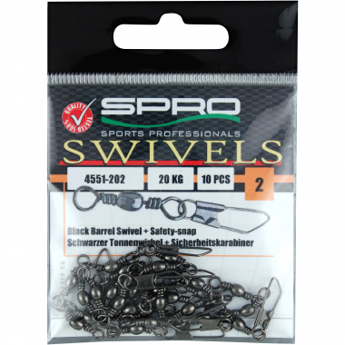 Spro Barrel Swivel with Safety Snap