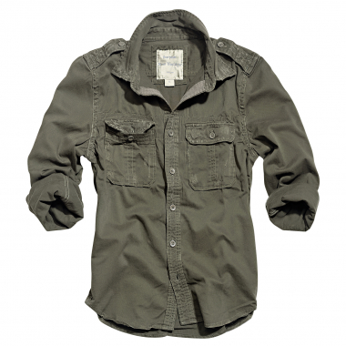 Surplus Unisex Raw Vintage Long Sleeve Shirt (brown) Sz. L