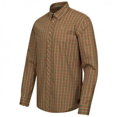 Tristan 22 Shirt Men (Dark Olive/Red)