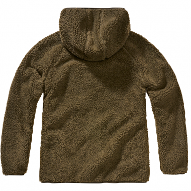 Women Teddy Fleece Jacket Hooded (Olive)