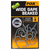 Fox Fishing hooks Edges Wide Gape Beaked Hooks X10 