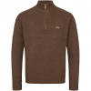 Men's Woll Halfzip Sweater - brown