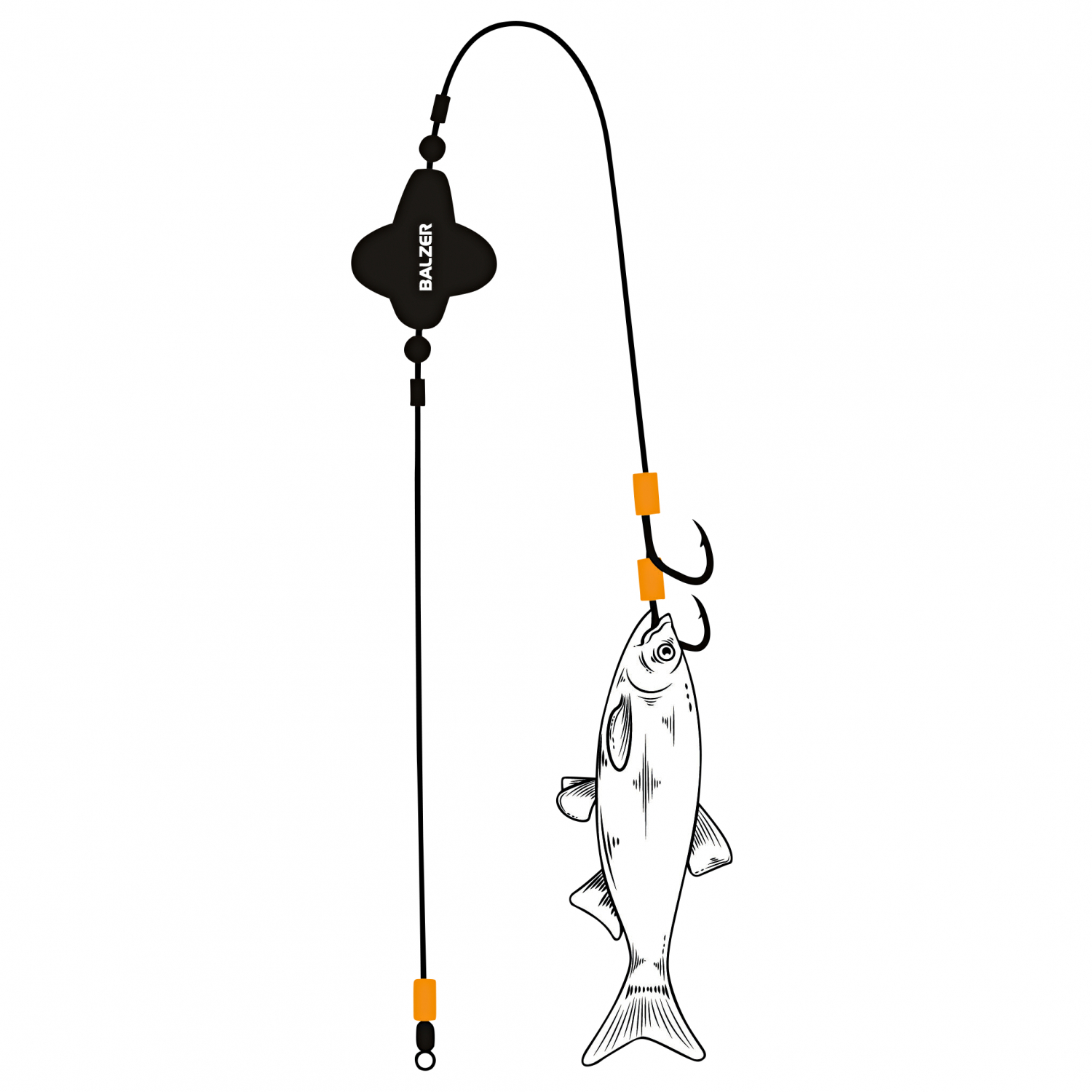 Adrenalin Cat Leader Hook Micro Propeller Leader (black) 