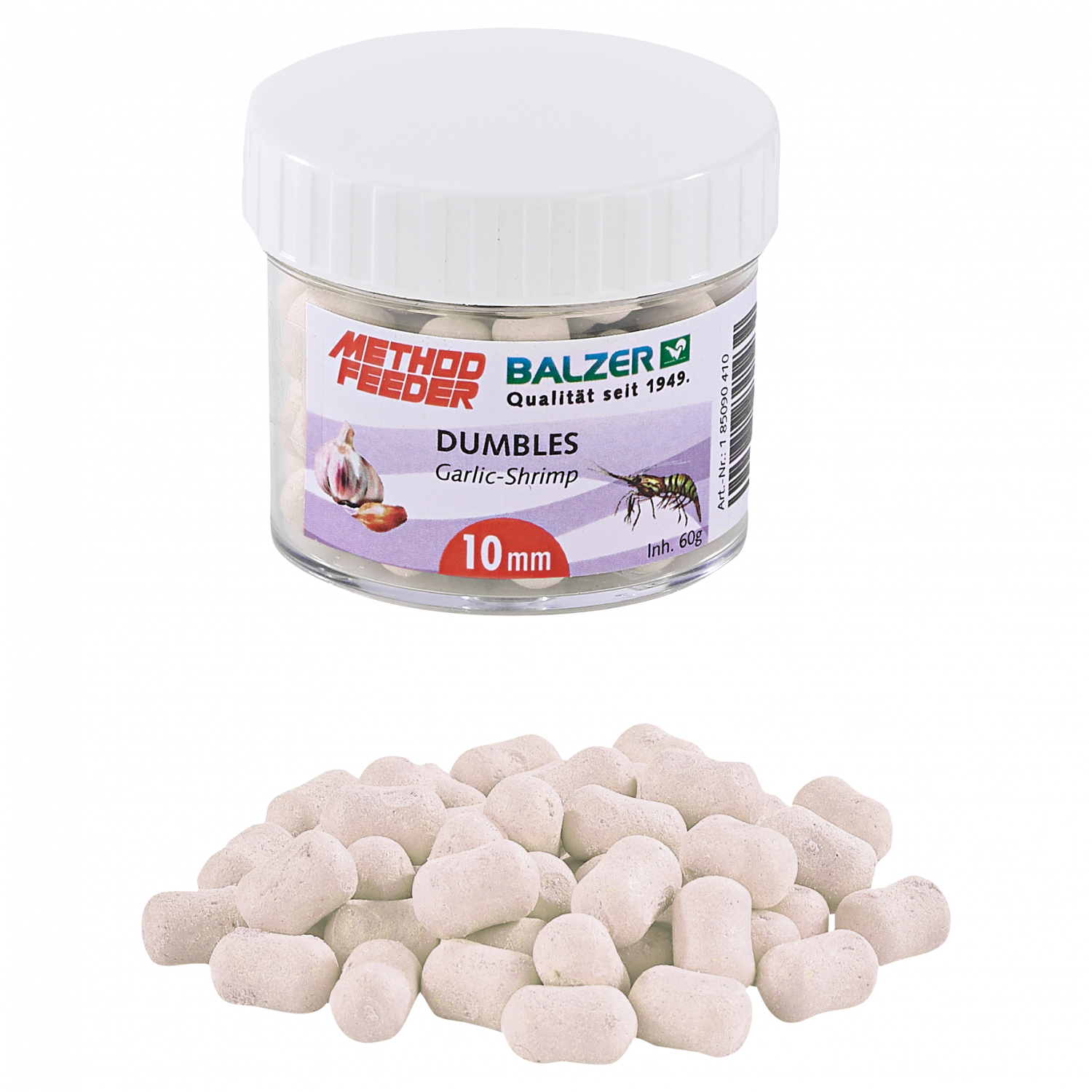 Balzer Method Feeder Dumbbells (white, garlic shrimp) 