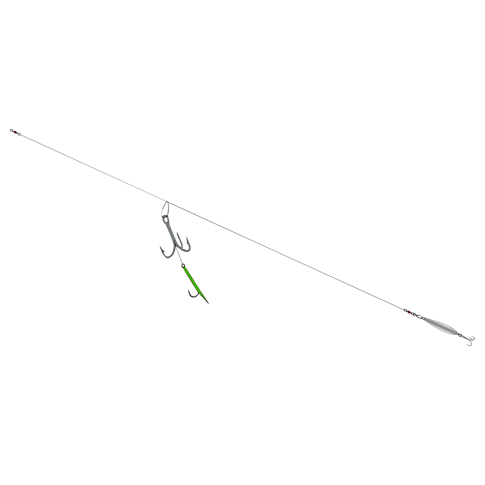 Balzer Overbite system with rubber Makk 71° North (fluorescent) 
