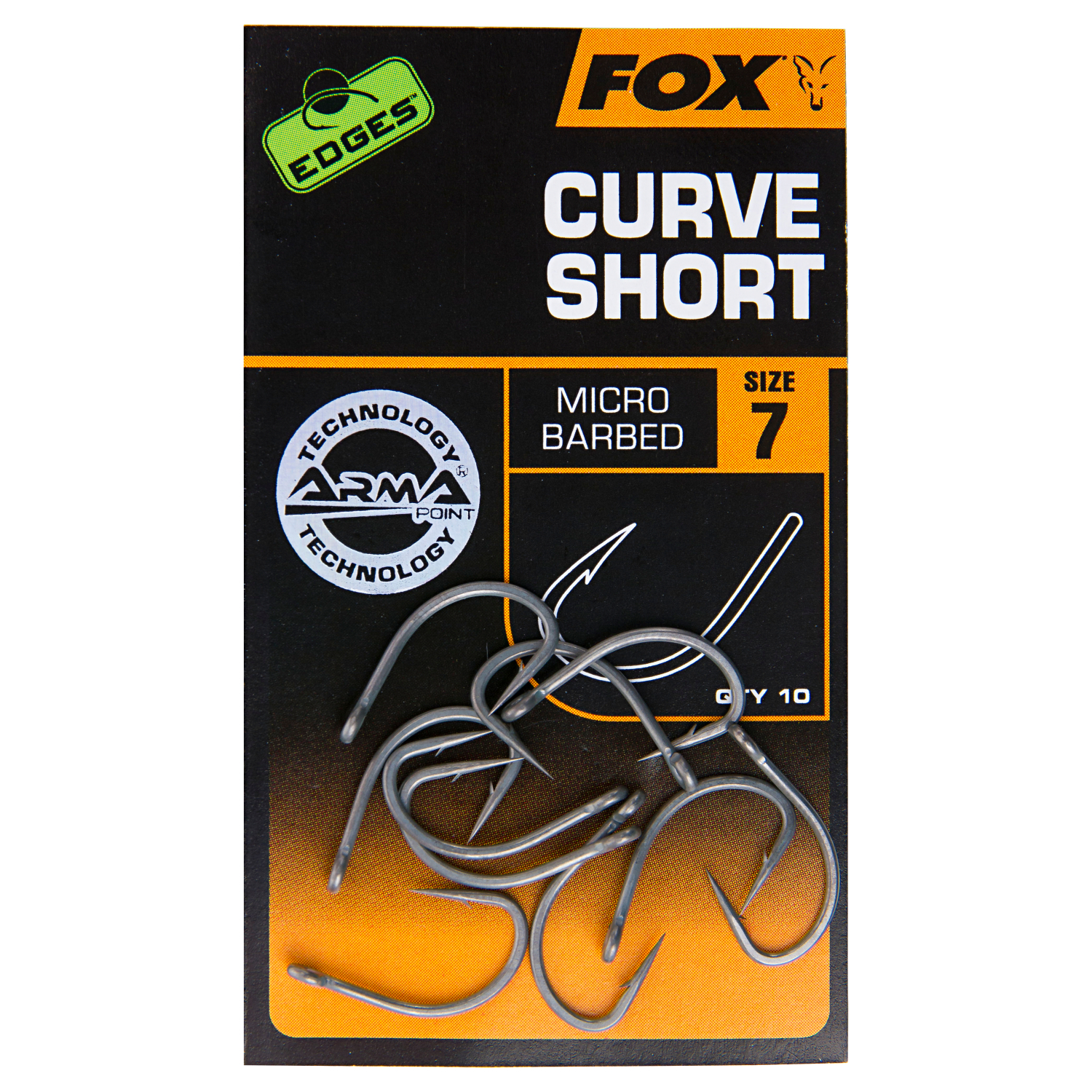Fox Carp Fishing hooks Edges Curve Short Hooks X10 