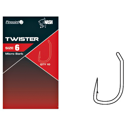 Nash Twister Hooks, Micro Barbed 