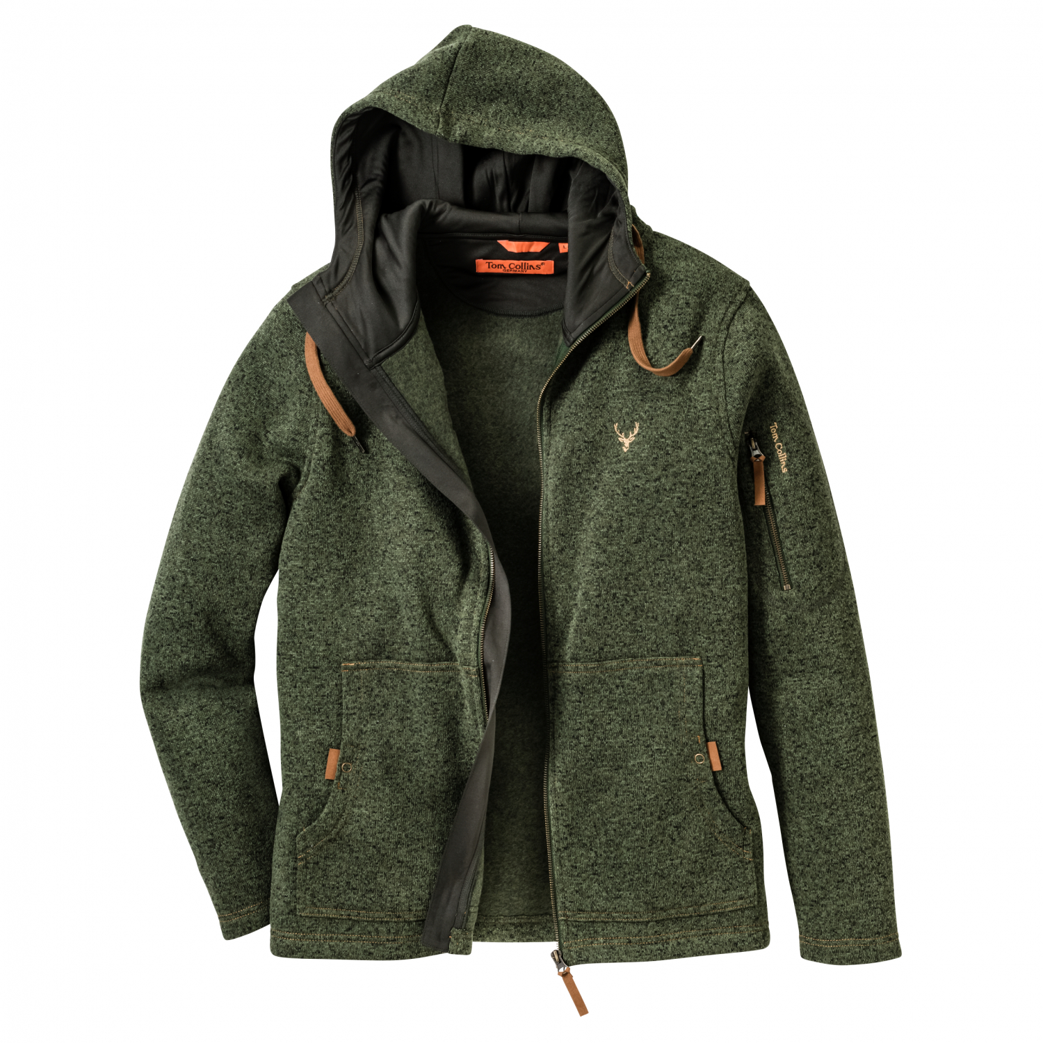 OS Trachten Men's Knitted Fleece Jacket 