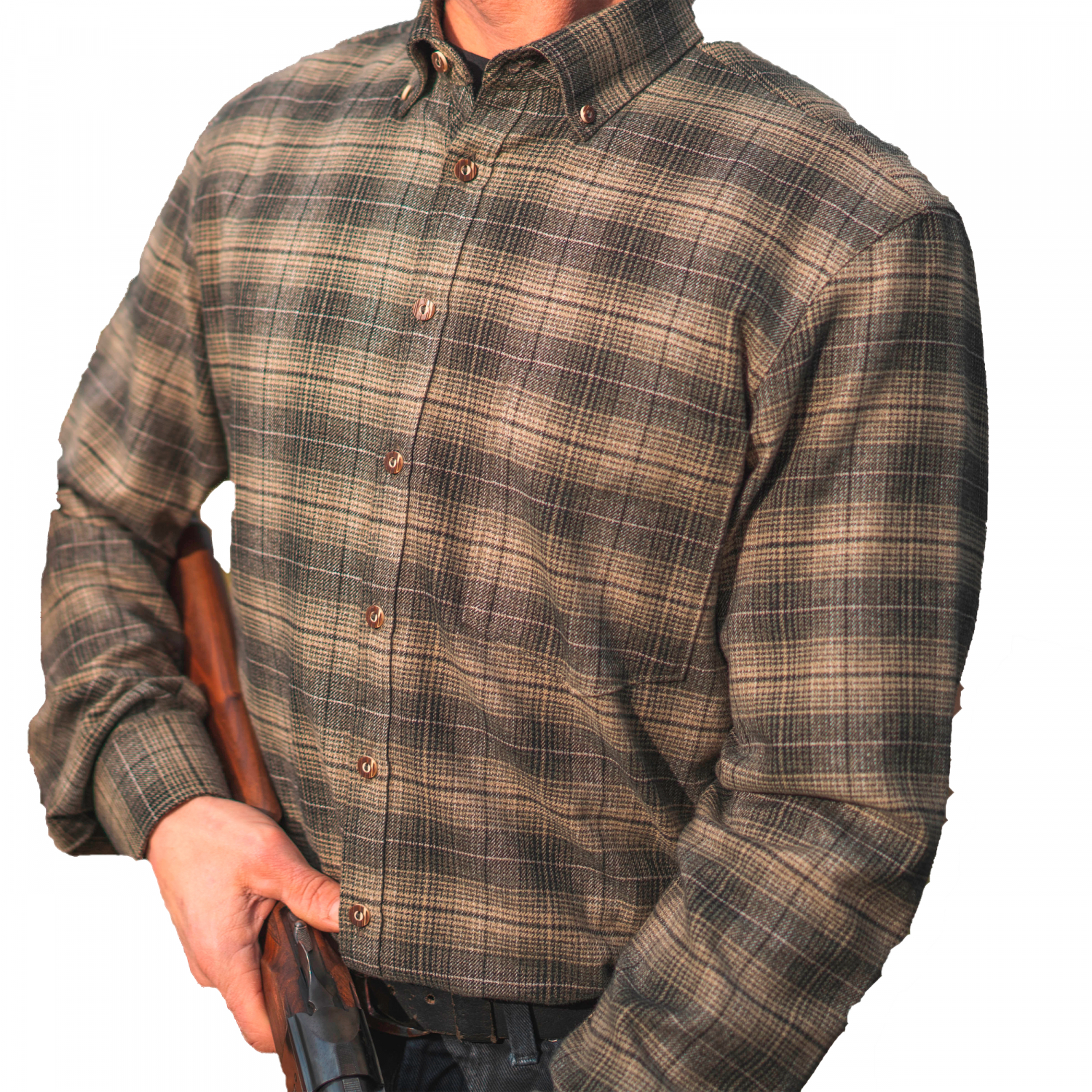 OS Trachten Men's Shirt coarse flannel 