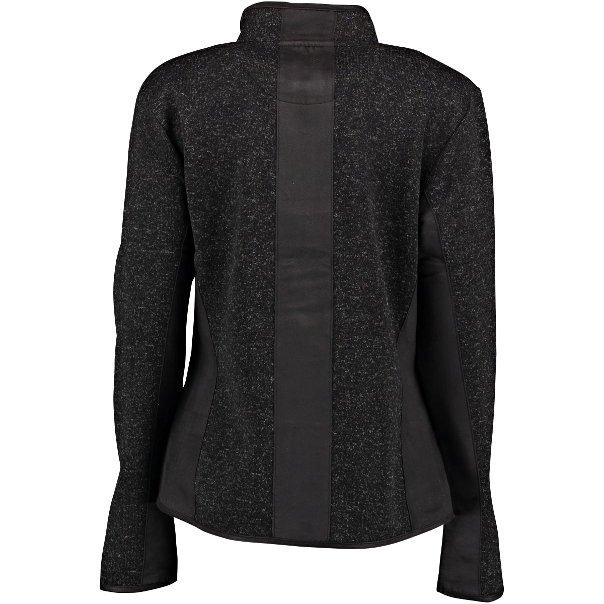 OS Trachten Women's jacket knitted fleece leather (anthracite) 