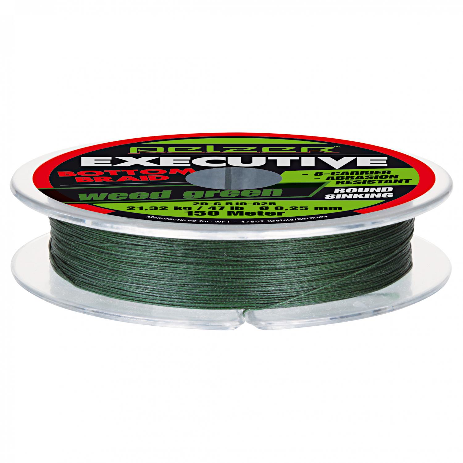 Pelzer Fishing Line Executive Bottom Braid (dark green, 600 m) 