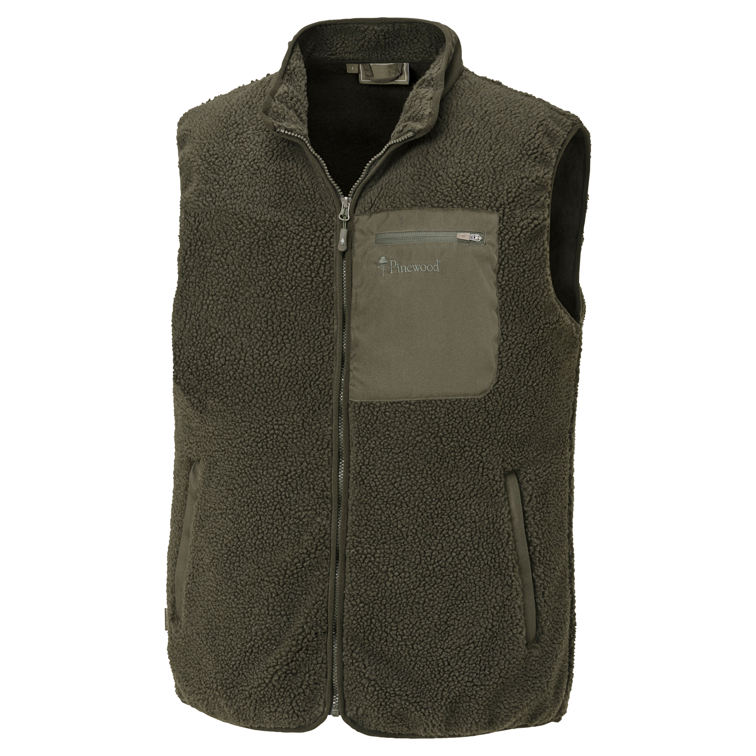 Pinewood Men's Fibre Fur Vest (dark green) 