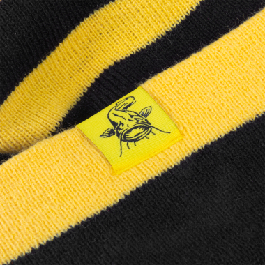 Black Cat Bobble Hat (Black/Yellow)