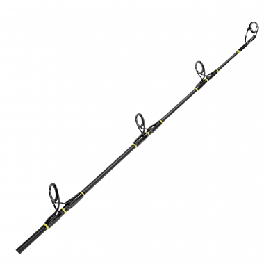 black and green fishing rod