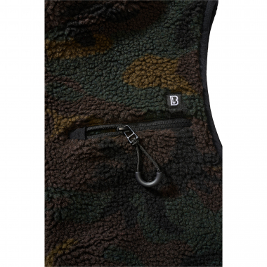 Brandit Men's Teddy fleece waistcoat (woodland)