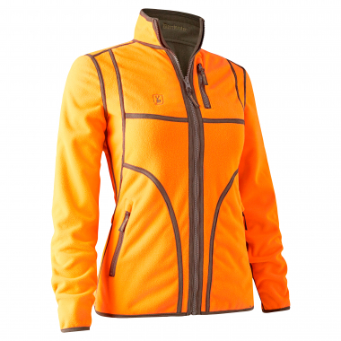 Deerhunter Lady Pam Bonded Fleece Jacket Women, Reversible (Orange)