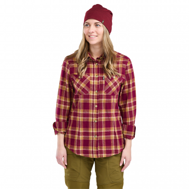 Felicia Shirt Women (Burgundy/Olive Green)