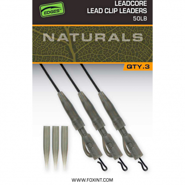 Fox EDGES™ Naturals Submerge Power Grip Lead Clip Leaders