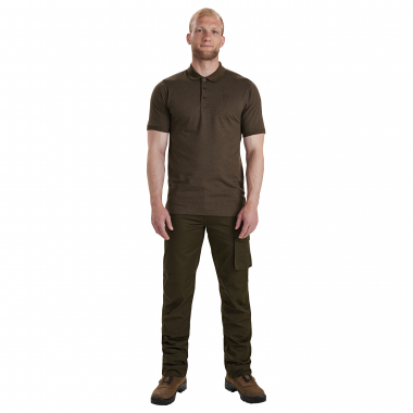 Gunnar Polo Shirt Men (Brown Leaf Melange)