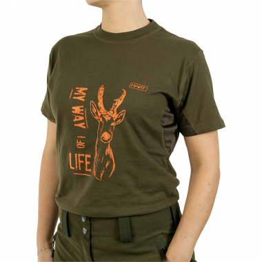 Hart Branded Roe Deer T-Shirt Women (Dark Olive)