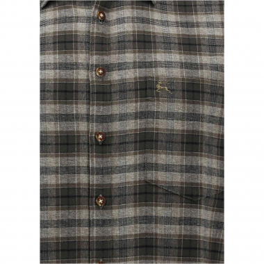 Men's Shirt with stag embroidery (green/grey)