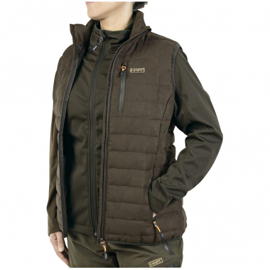 Montaraz-V Women Vest (Dark Brown)