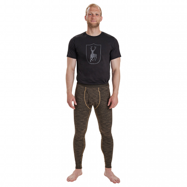 Norden Insulated Long Underpants For Men (Brown Melange)