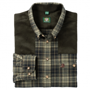 OS Trachten Men's Flannel Shirt Wild Boar