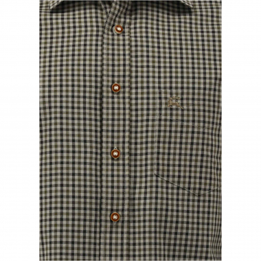 OS Trachten Tupopa Shirt 1/1 Sleeve Slim Fit Men (Dark Green)