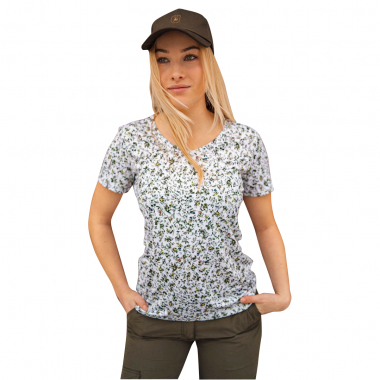 OS Trachten Women's Functional T-shirt floral motif