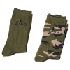Set Of 5: Socks Unisex (Camouflage/Olive) 