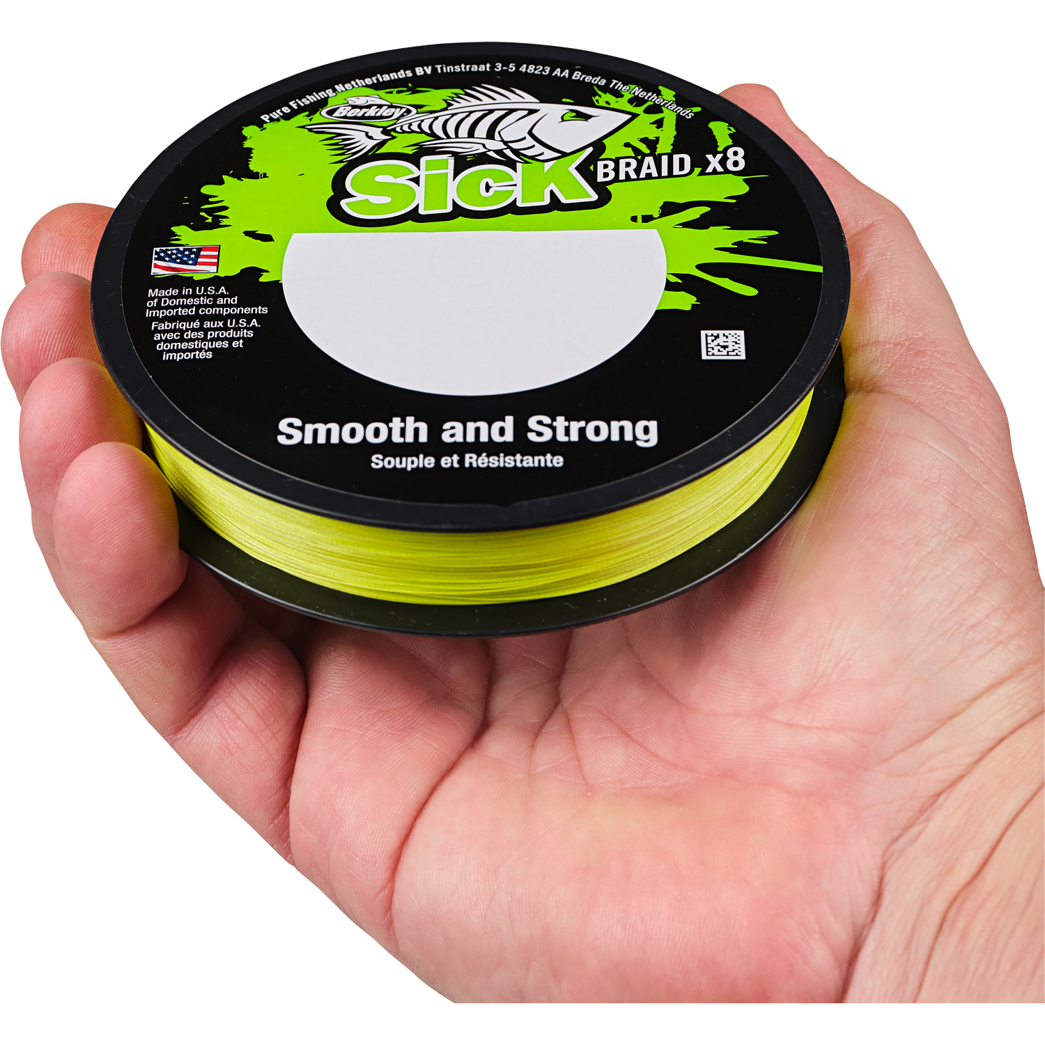 Berkley Fishing Line Sick Braid (150m, Hi-Viz Yellow) 