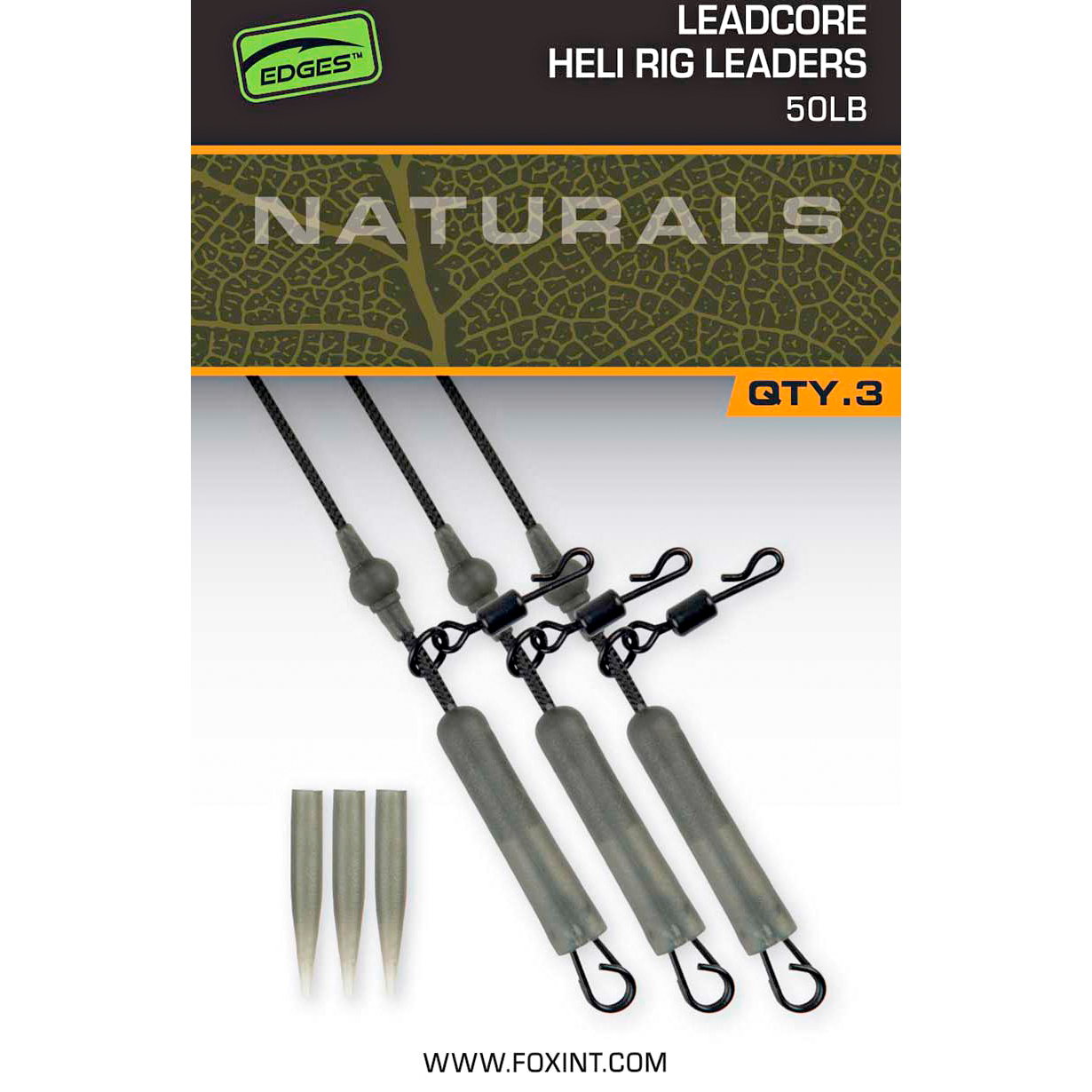 Fox Carp EDGES™ Naturals Submerge Heli Rig Leaders 