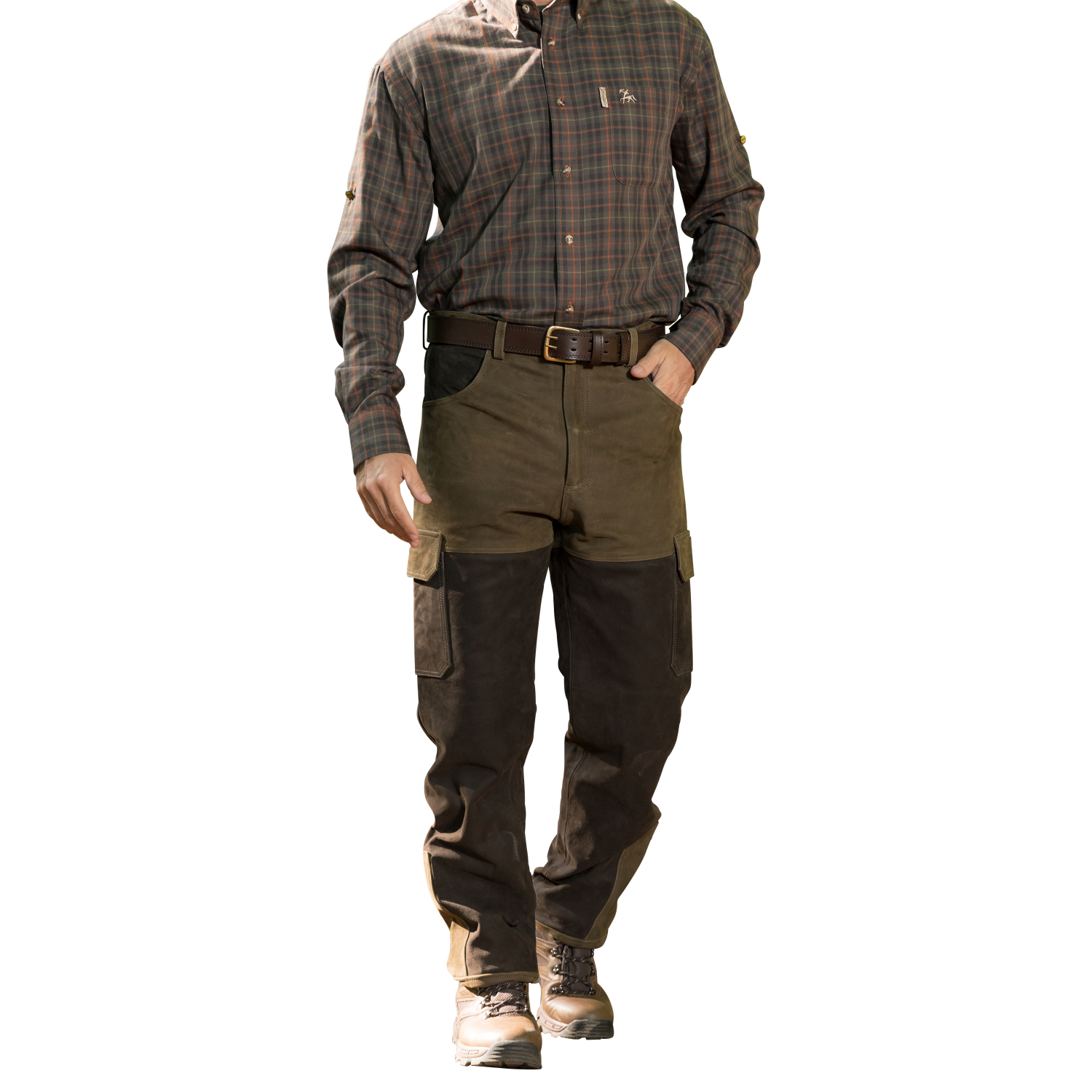 il Lago Prestige Men's il Lago Prestige Leather Trousers BICOLOR Sz. 56 