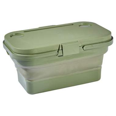 Foldable bucket with table