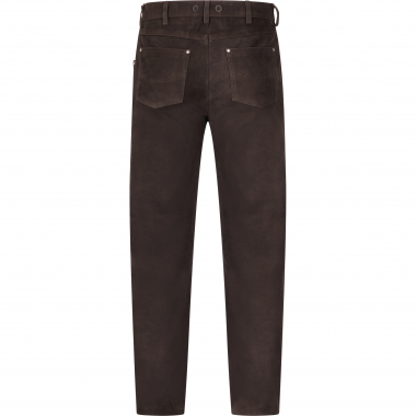 il Lago Prestige Nubuck Leather Trousers Men (Brown)