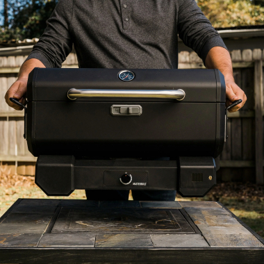 Masterbuilt Portable charcoal grill and smoker with trolley