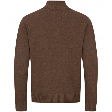 Men's Woll Halfzip Sweater - brown