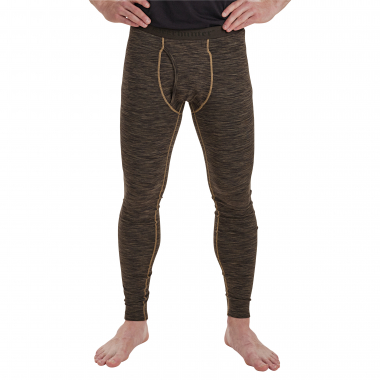Norden Insulated Long Underpants For Men (Brown Melange)